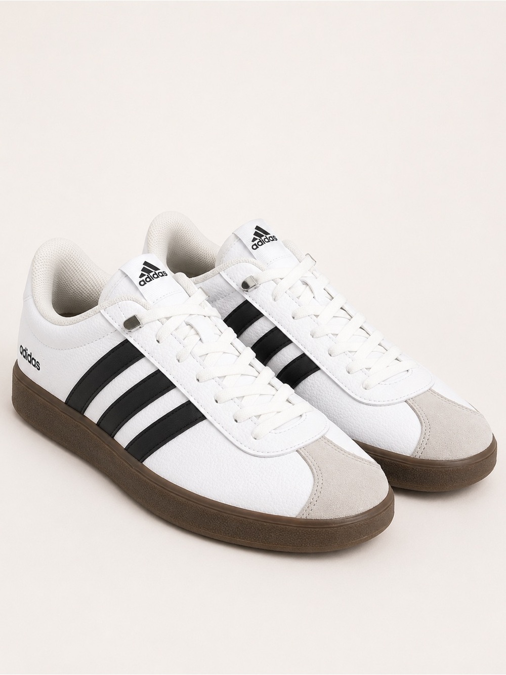 Adidas VL Court 3.0 White Black Gum Sole Sneakers Men’s 11.5